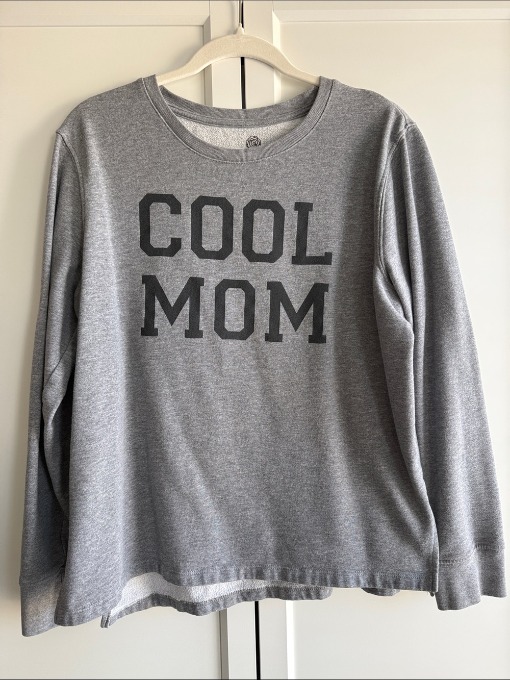 Cool Mom Gray Crewneck Sweatshirt for Kids